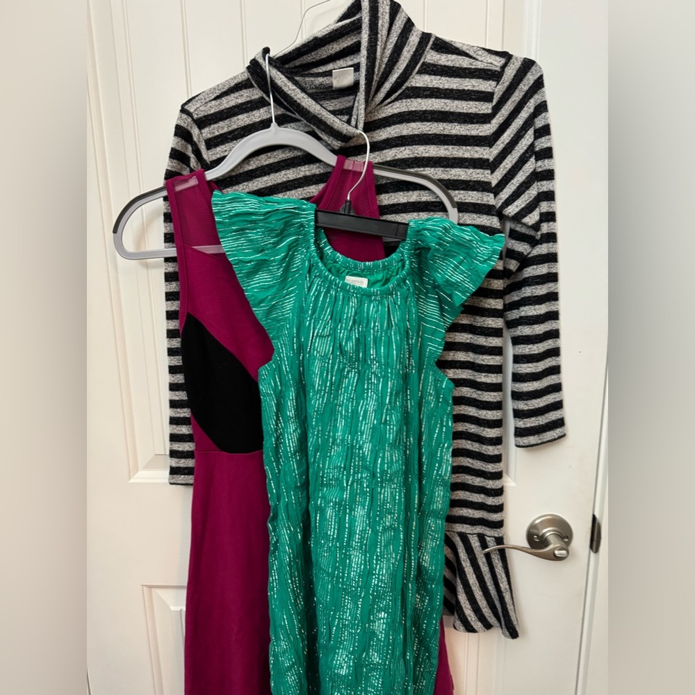 Bundle of 3 girls size large dresses 
Gymboree, Crazy 8, children’s place.